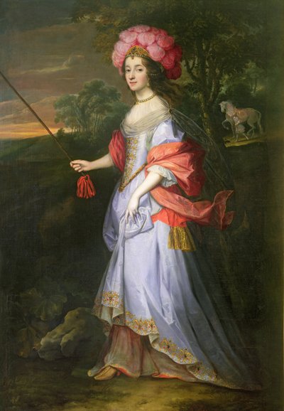 Eine Dame im Maskenkostüm, ca. 1679 von John Michael Wright